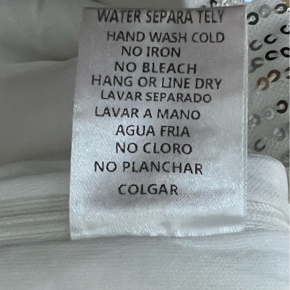 Clothes White Top with Sequined Slacks - Picture 11 of 11